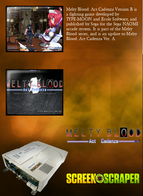 Melty Blood - Act Cadenza Ver. B — box-2D-back (WOR)