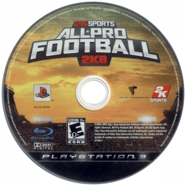 All-Pro Football 2K8 — support-2D (US)