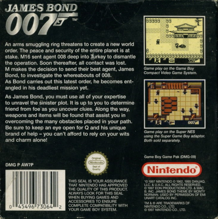 James Bond 007 — box-2D-back (EU)