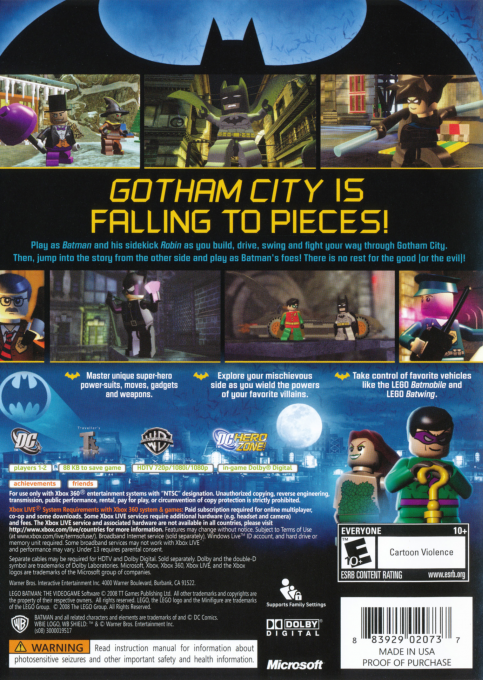 Lego Batman - Le Jeu Vidéo — box-2D-back (US)