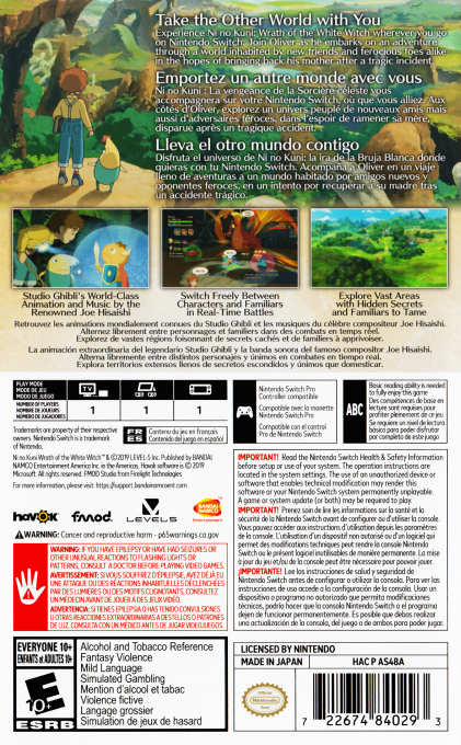 Ni No Kuni - Wrath Of The White Witch — box-2D-back (US)