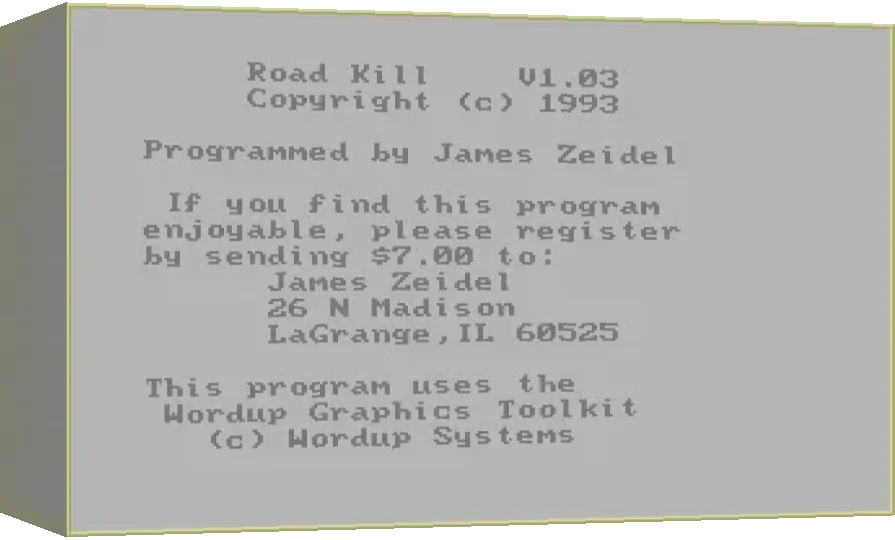 Road Kill — box-3D (WOR)
