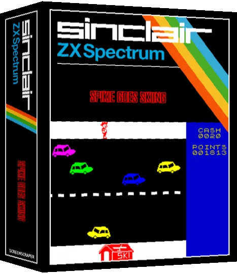 Spikie Goes Skiing — box-3D (SS)