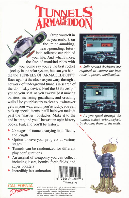 Tunnels Of Armageddon — box-2D-back (US)