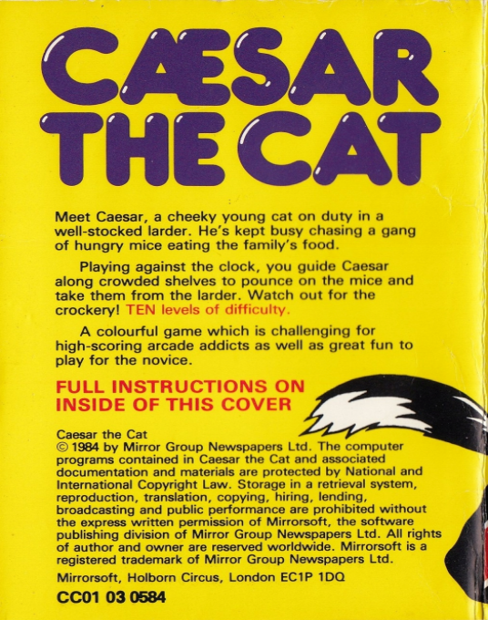 Caesar The Cat — box-2D-back (EU)