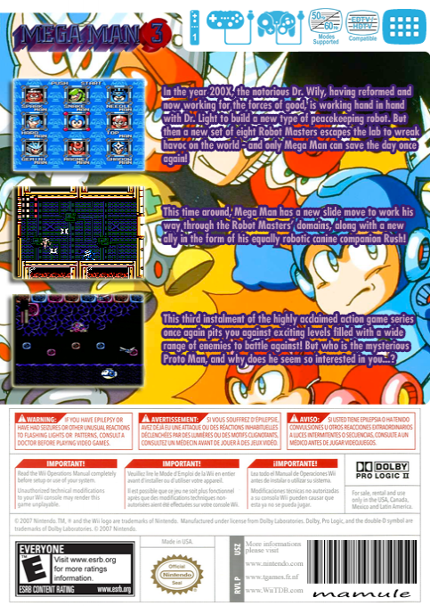 Mega Man 3 — box-2D-back (US)