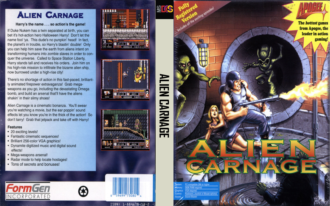 Alien Carnage — box-texture (US)