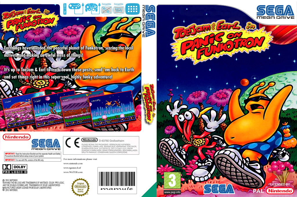 ToeJam & Earl in Panic on Funkotron — box-texture (EU)