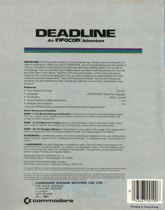 Deadline — box-2D-back (EU)