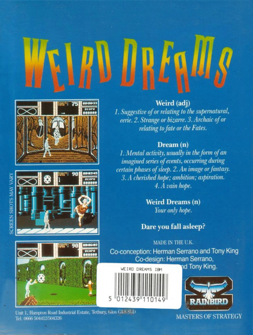 Weird Dreams — box-2D-back (EU)