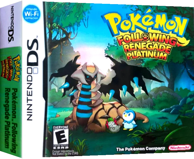 Pokemon Following Renegade Platinum — box-3D (WOR)
