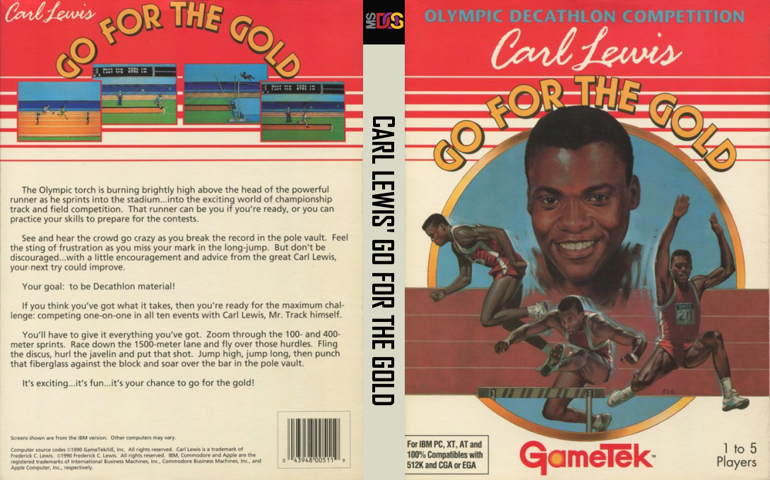 Carl Lewis' Go For The Gold — box-texture (US)