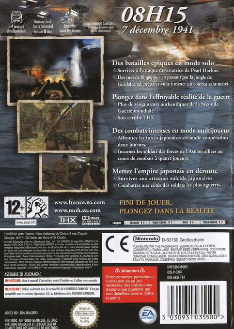 Medal of Honor - Rising Sun — box-2D-back (EU)