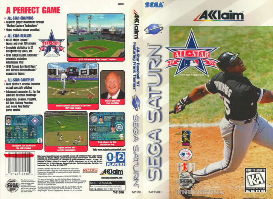 All-Star Baseball '97 Featuring Frank Thomas — box-texture (US)