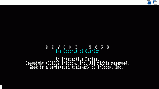 Beyond Zork - The Coconut of Quendor — sstitle (US)