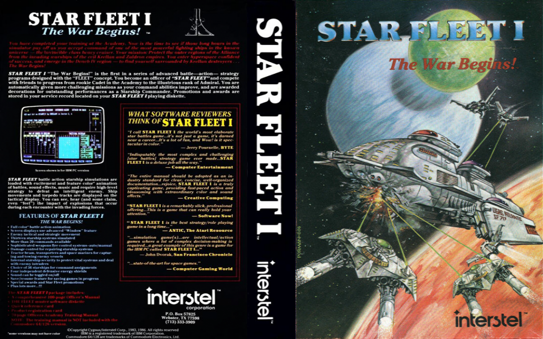 Star Fleet 1 - The War Begins! — box-texture (US)