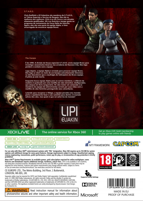 Resident Evil 0 Hd Remaster — box-2D-back (EU)