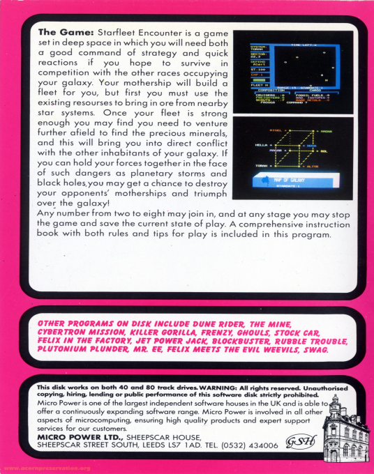 Starfleet Encounter — box-2D-back (WOR)