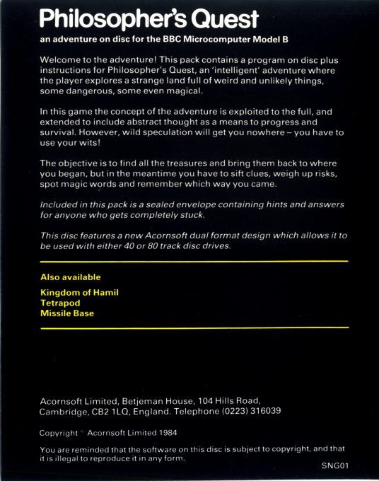 Philosopher's Quest — box-2D-back (EU)