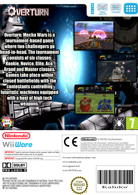 Overturn Mecha Wars — box-2D-back (EU)