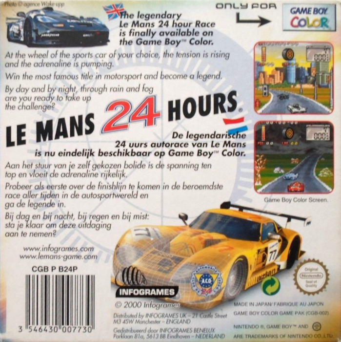 Le Mans 24 Hours — box-2D-back (EU)