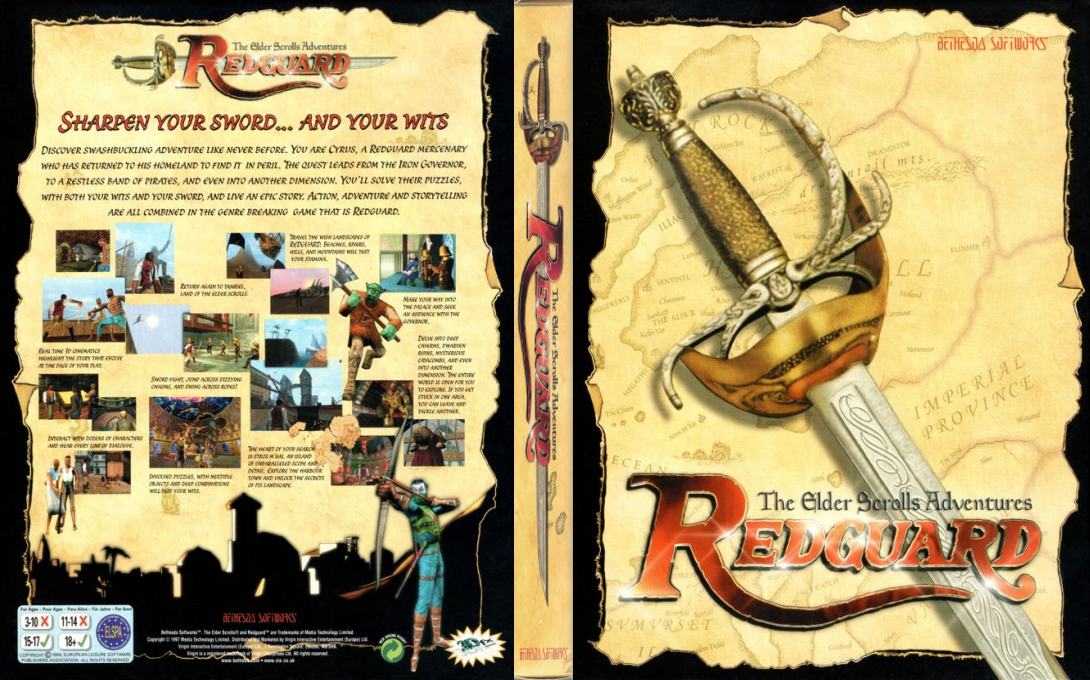 Elder Scrolls Adventures, The - Redguard — box-texture (EU)