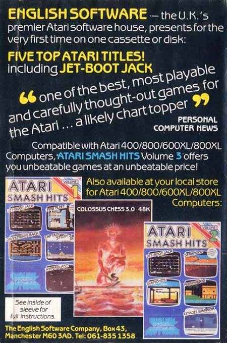 Atari Smash Hits - Volume 3 — box-2D-back (EU)
