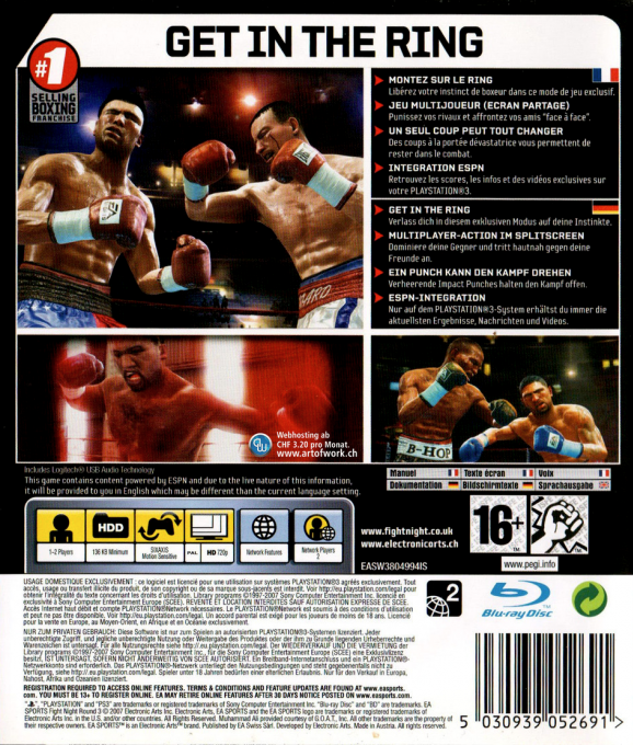 Fight Night Round 3 — box-2D-back (FR)