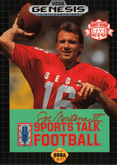 Joe Montana II Sports Talk Football box art