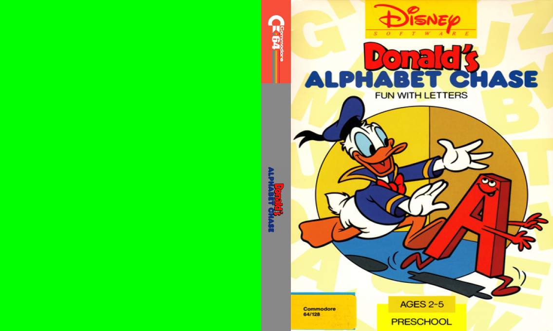 Donald's Alphabet Chase — box-texture (US)