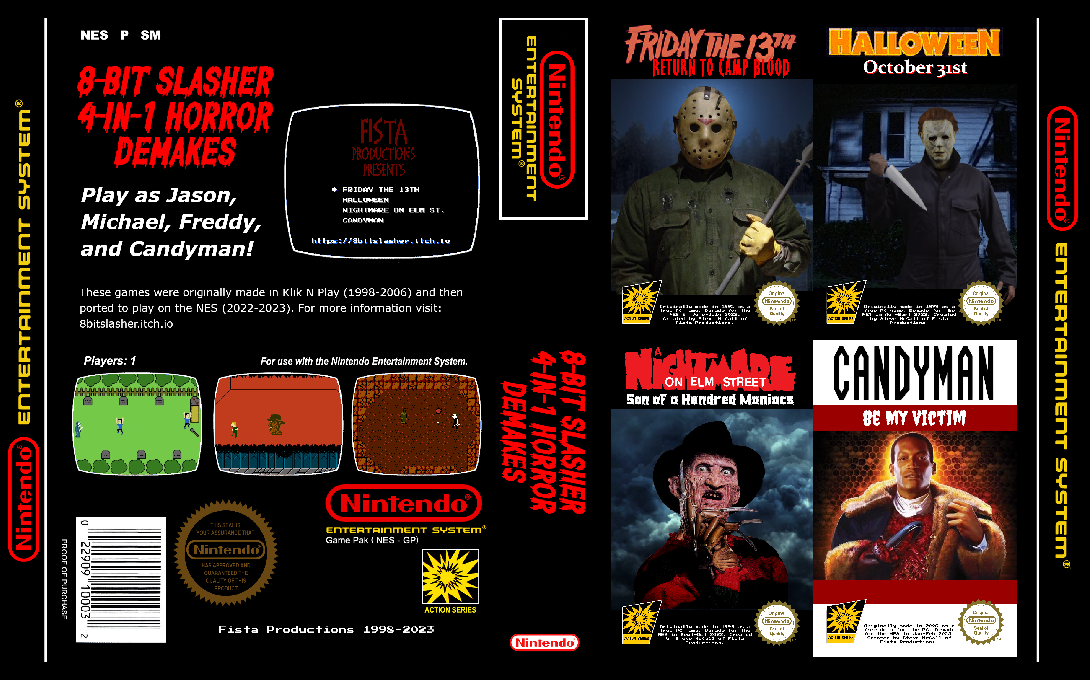 8-Bit Slasher 4-in-1 Horror Demakes — box-texture (WOR)
