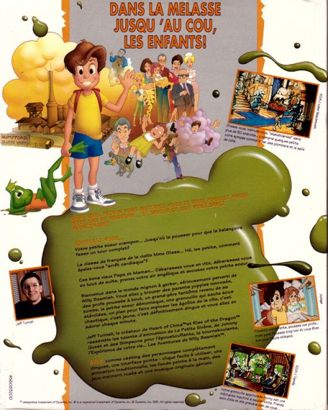 Adventures Of Willy Beamish, The — box-2D-back (FR)