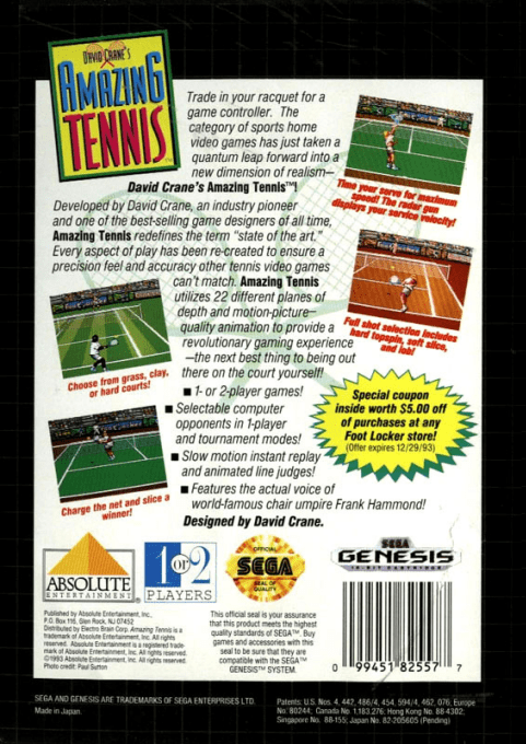 David Crane's Amazing Tennis — box-2D-back (US)