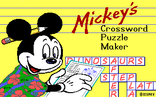 Mickey's Crossword Puzzle Maker — sstitle (US)