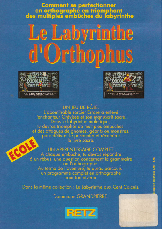 Labyrinthe D'Orthophus, Le — box-2D-back (FR)