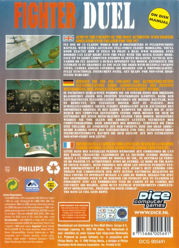 Fighter Duel Special Edition — box-2D-back (EU)