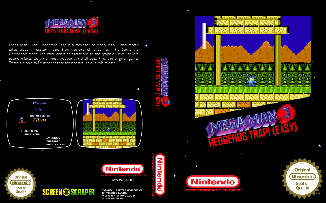 MegaMan III : Hedgehog Trap! — box-texture (SS)