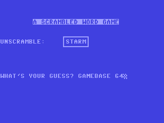 Scrambled Word — ss (WOR)