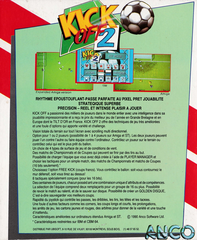 Kick Off 2 — box-2D-back (FR)