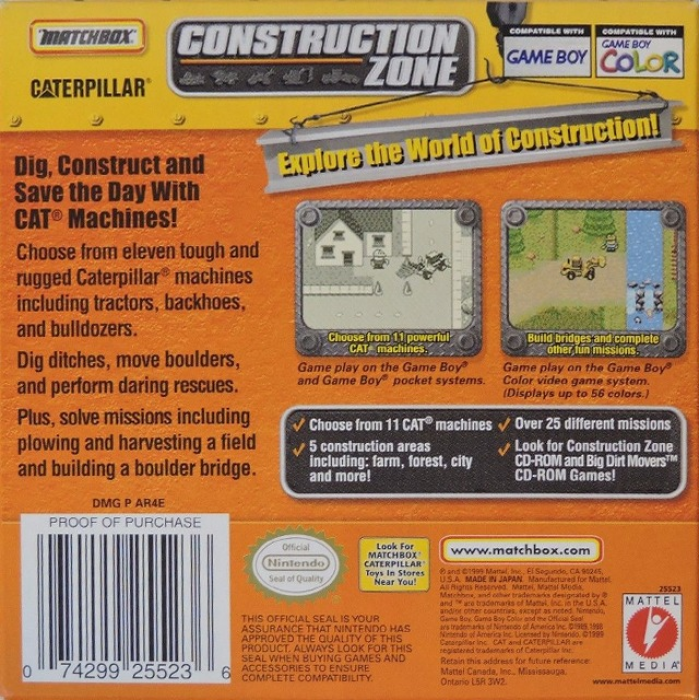 Caterpillar Construction Zone — box-2D-back (US)