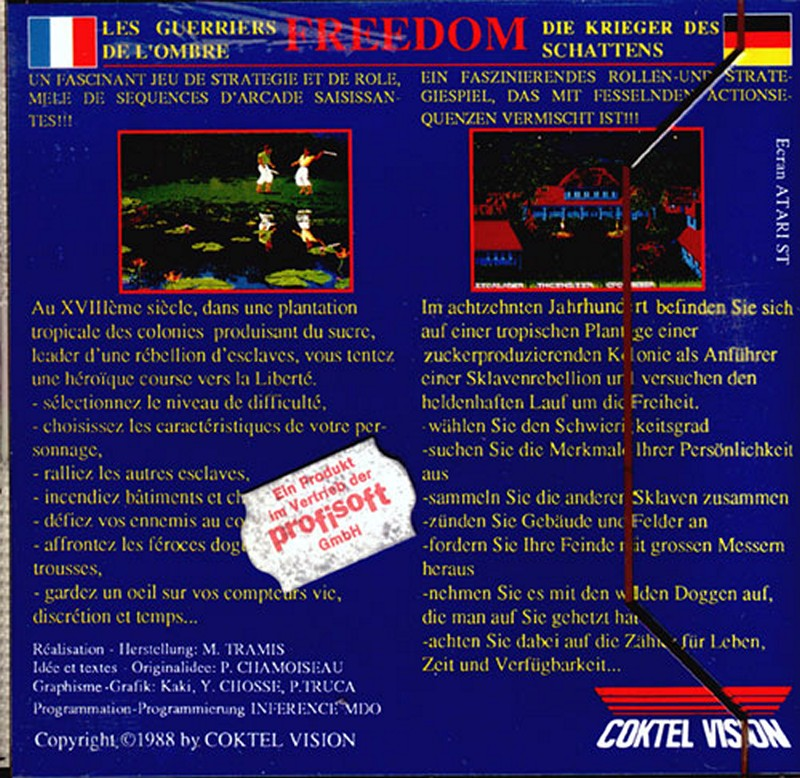 Freedom - Les Guerriers De L'Ombre — box-2D-back (EU)