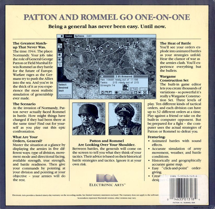 Patton Vs. Rommel — box-2D-back (US)