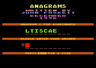 Anagrams — ss (WOR)
