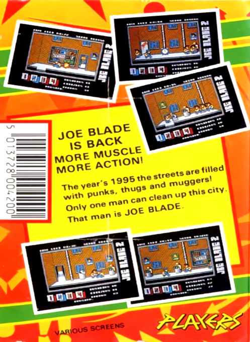 Joe Blade 2 — box-2D-back (EU)