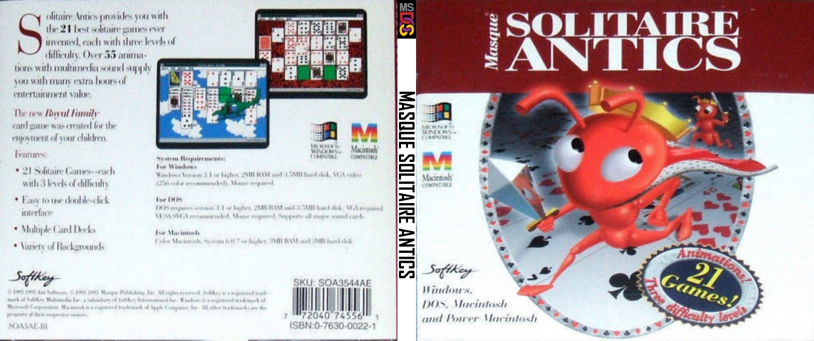 Masque Solitaire Antics — box-texture (CUS)