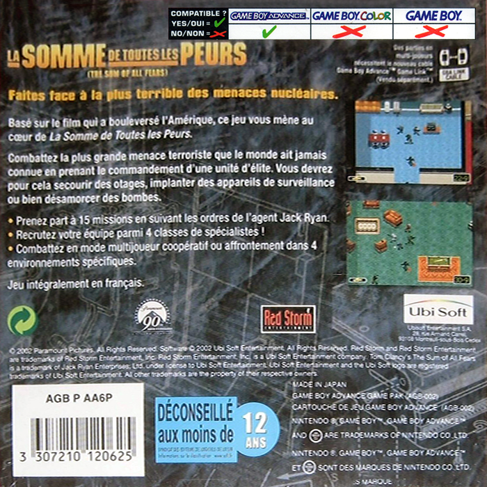 Sum of All Fears, The — box-2D-back (FR)