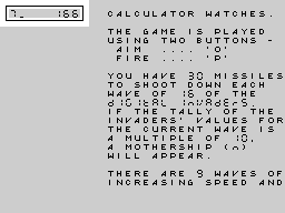 CASIO Digit Invaders — ss (WOR)