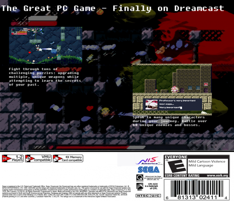 Cave Story — box-2D-back (US)