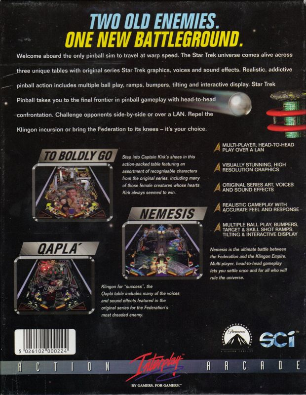 Star Trek Pinball — box-2D-back (EU)
