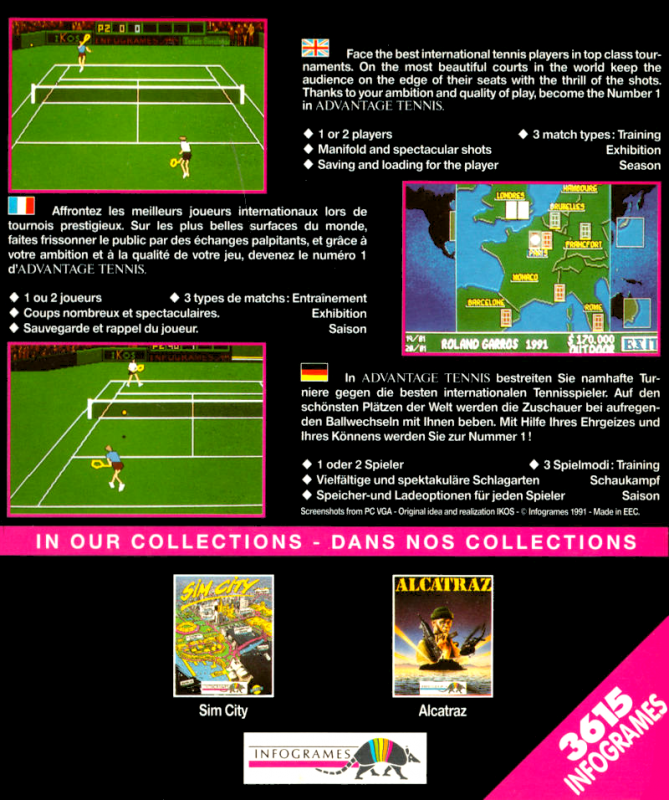 Advantage Tennis — box-2D-back (EU)